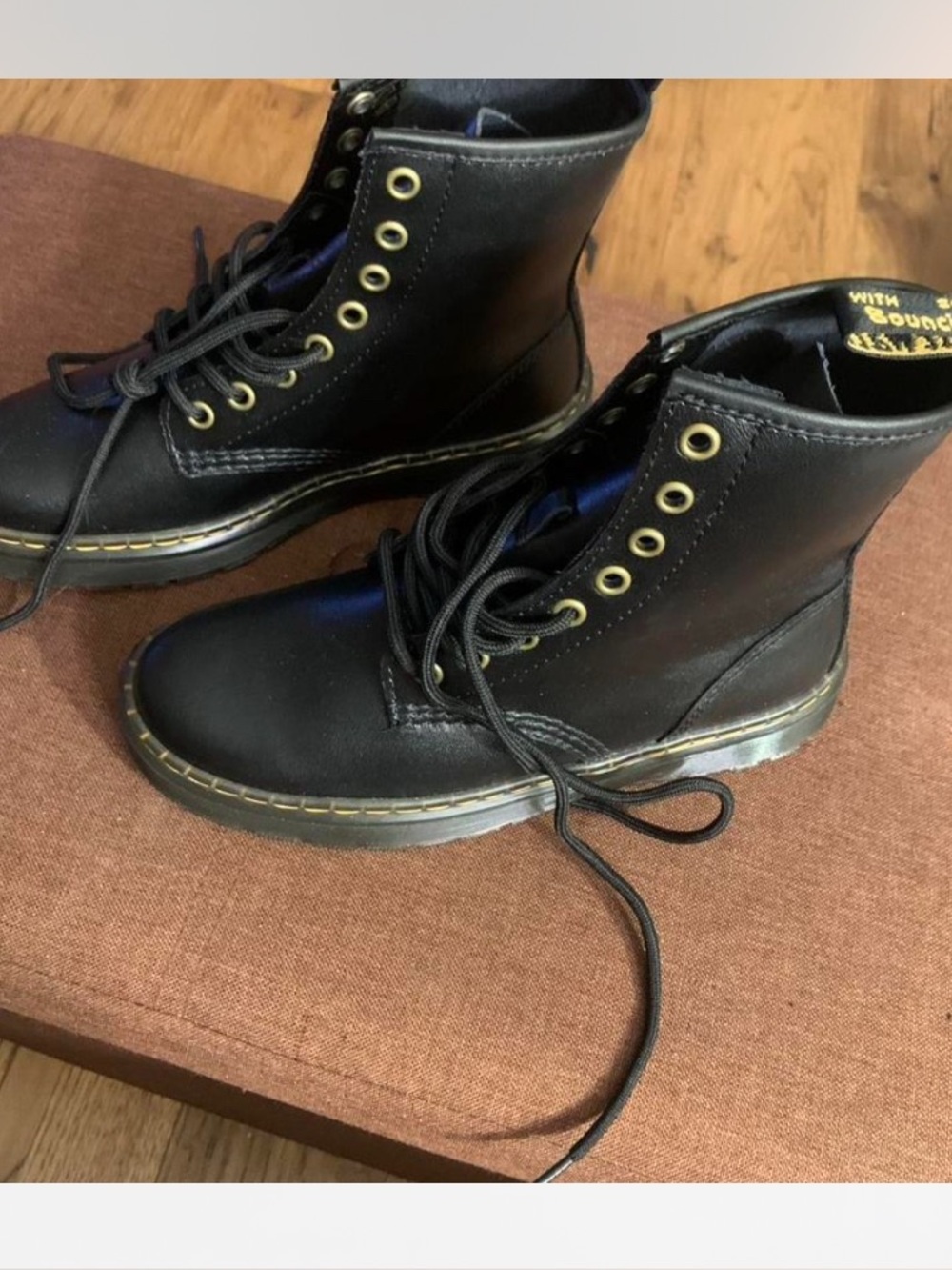 Doc Martens Black Lace-Up Leather Boots
